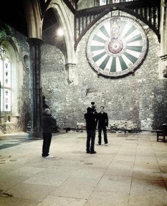 Peter filming in the Great Hall