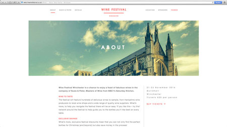 Wine Festival Winchester website
