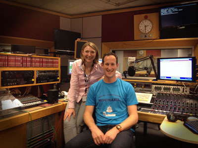 Peter with Katie Martin at BBC Radio Solent