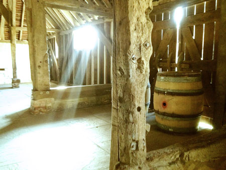 Beams-and-barrels-in-15thC-barn