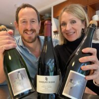 Susie and Peter with their Big English Wine Adventure wines
